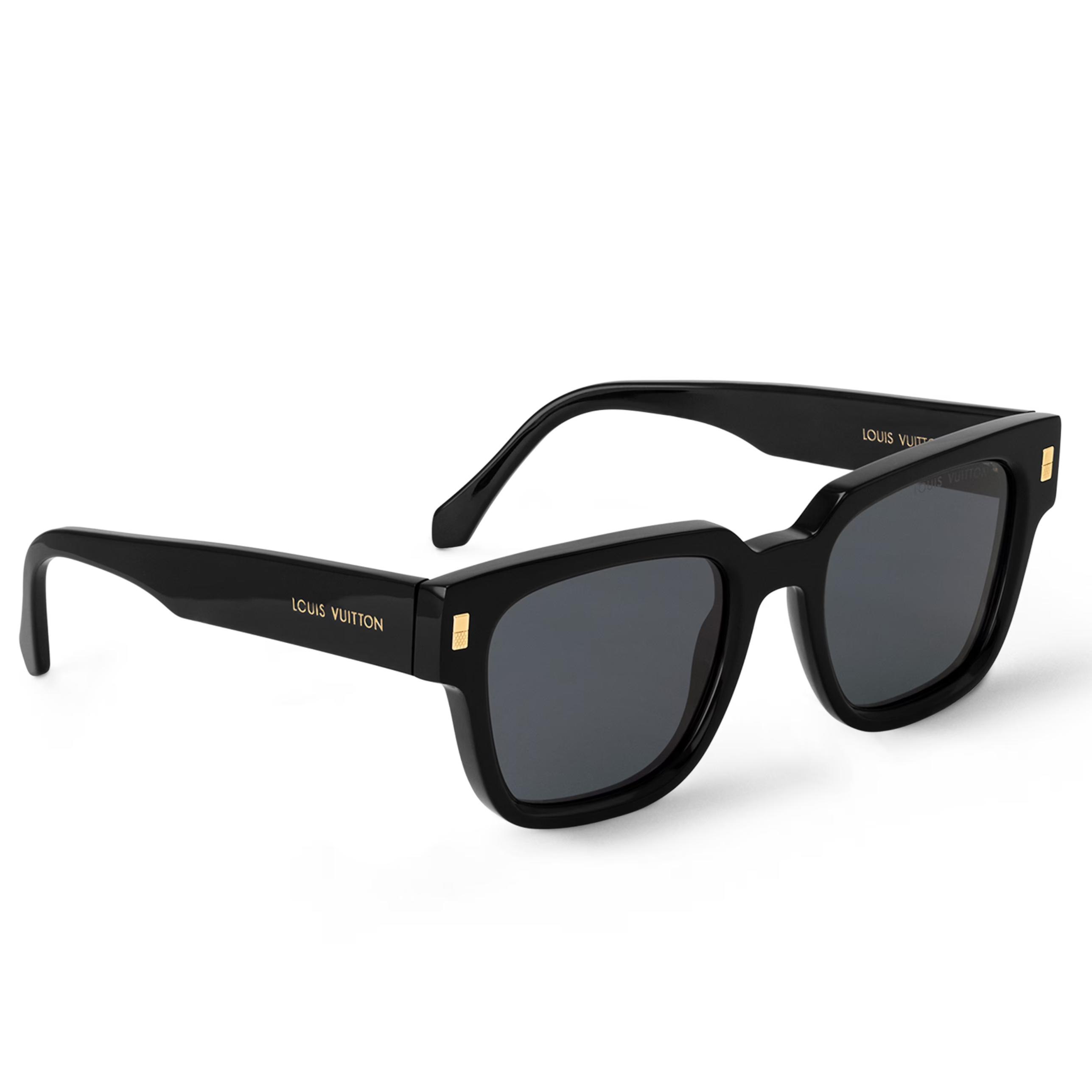 Louis Vuitton Men Sqaure Frame Ink Black Sunglasses