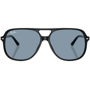 Ray Ban Men Square Frame Shiny Matte Black Sunglasses