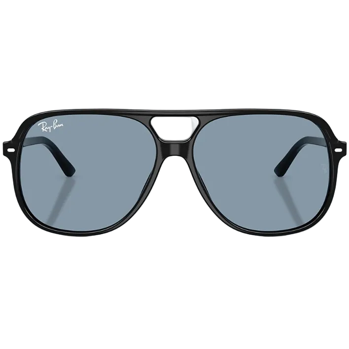 Ray Ban Men Square Frame Shiny Matte Black Sunglasses
