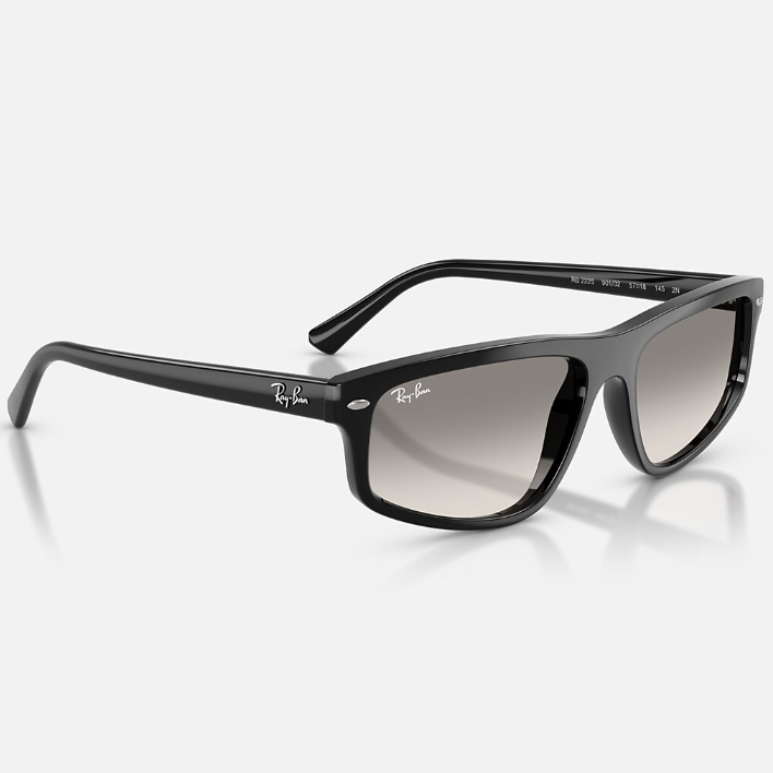 Ray Ban Men Irregular Frame Smoky Black Sunglasses