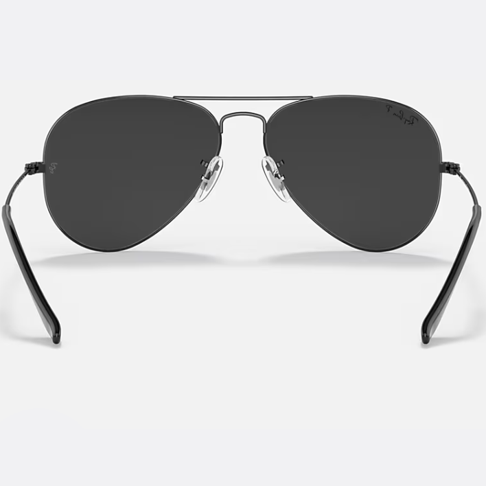 Ray Ban Women Pilot Frame Shiny Deep Black Sunglasses