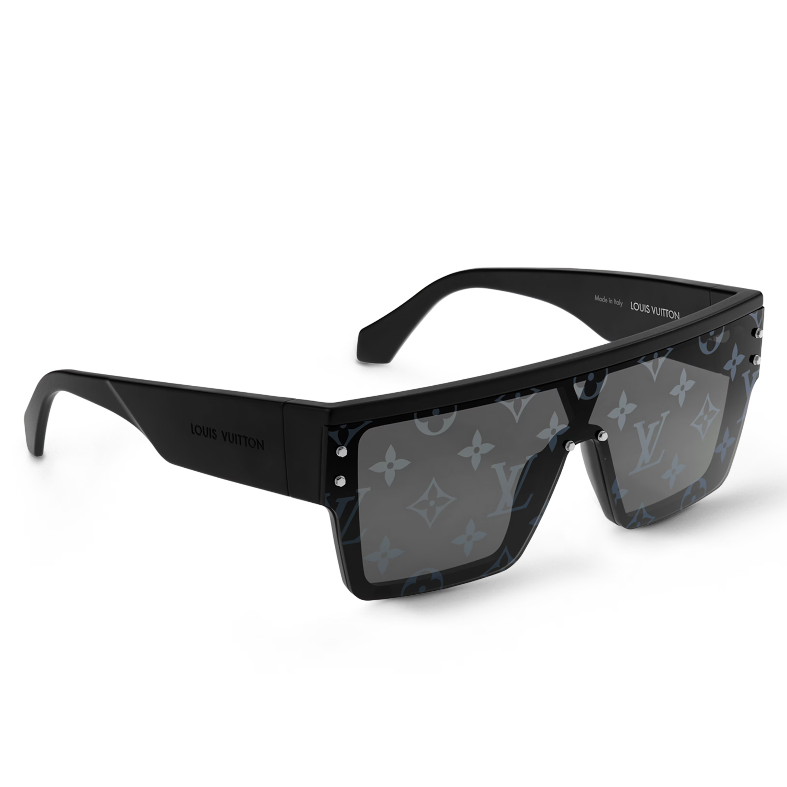Louis Vuitton Men Mask Frame Matte Black Sunglasses