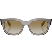 Ray Ban Men Square Frame Shiny Transparent Grey  Sunglasses