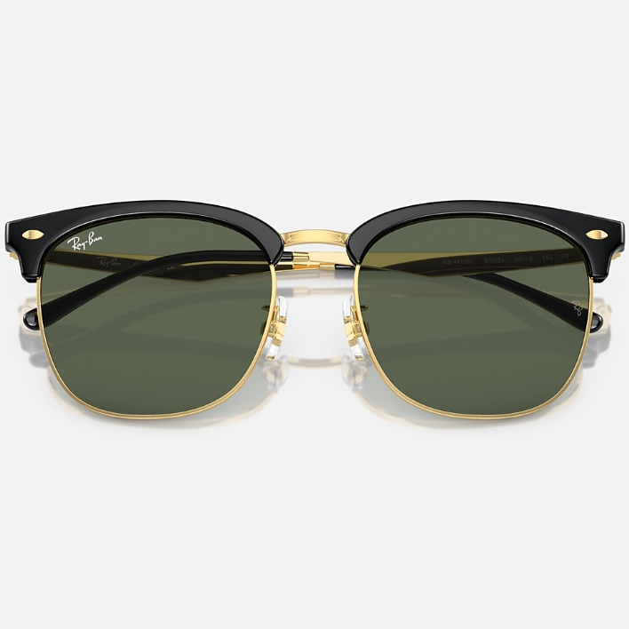 Ray Ban Women Square Frame Polished Opal Black Sunglasses