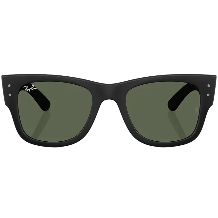 Ray Ban Men Square Frame Shiny Matte Sand Black Sunglasses