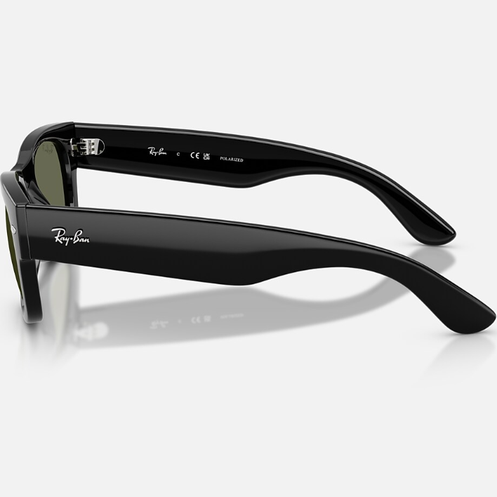 Ray Ban Men Square Frame Shiny Matt Black Sunglasses