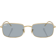 Ray Ban Women Rectangle Frame Polished Arista Gold Sunglasses