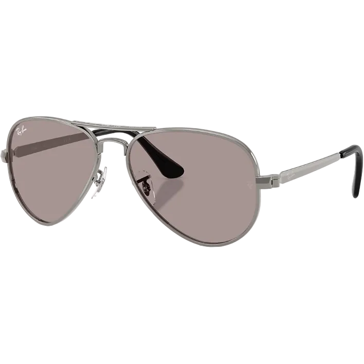 Ray Ban Women Pilot Frame Polished Gunmetal Sunglasses