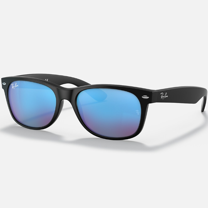 Ray Ban Women Square Frame Shiny Matte Rubber Black Sunglasses