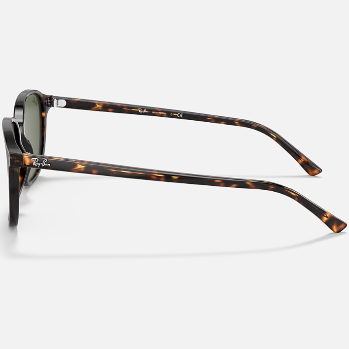 Ray Ban Men Square Frame Shiny Polished Tortoise Sunglasses
