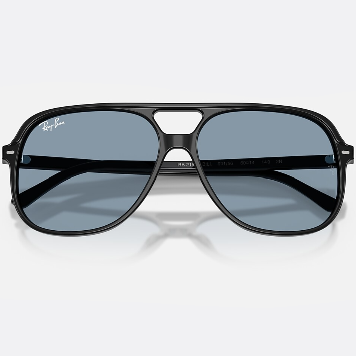 Ray Ban Men Square Frame Shiny Matte Black Sunglasses