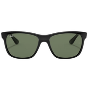 Ray Ban Men Square Frame Shiny Matte Rubber Black Sunglasses