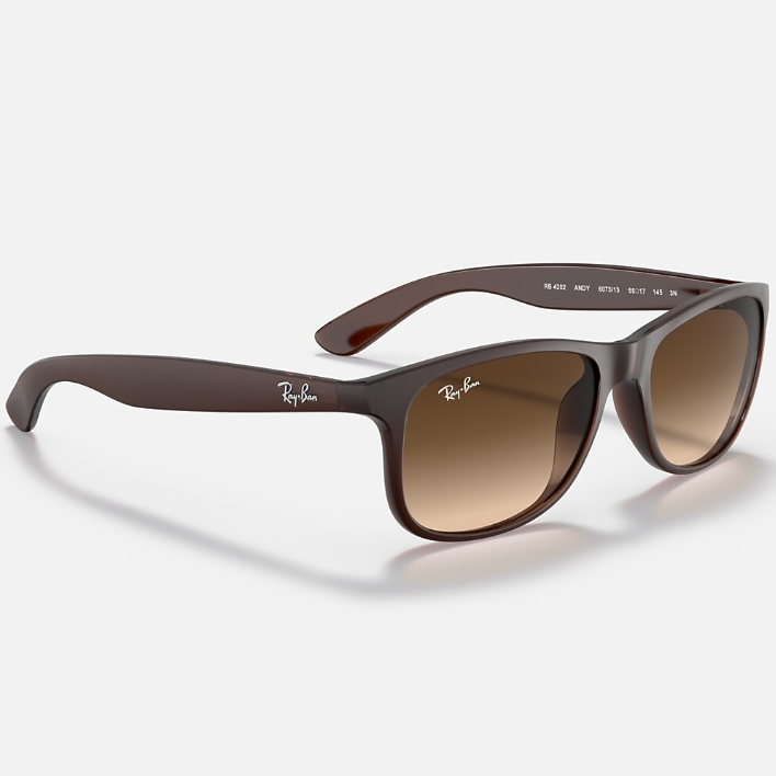 Ray Ban Men Square Frame Matte Brown Sunglasses