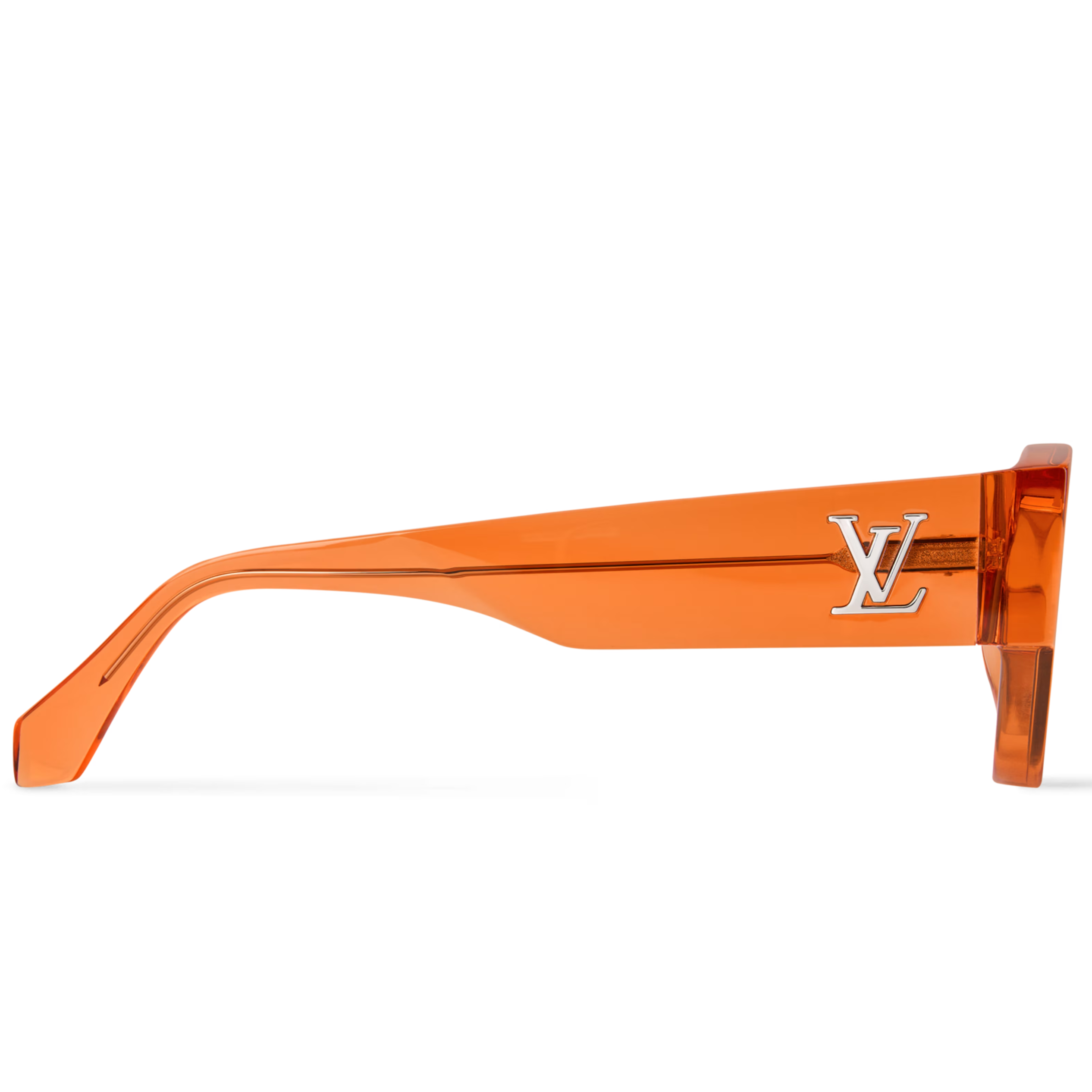 Louis Vuitton Men Round Frame Orange Sunglasses
