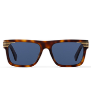 Louis Vuitton Men Sqaure Frame Chocolate Tortoise Sunglasses