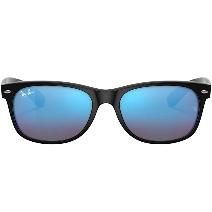 Ray Ban Women Square Frame Shiny Matte Rubber Black Sunglasses