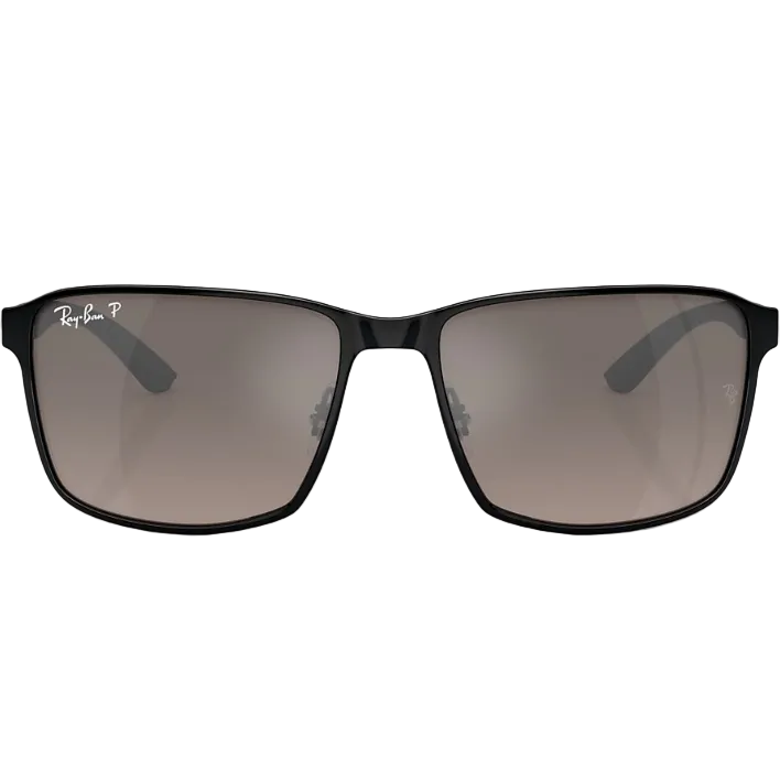 Ray Ban Men Square Frame Dusty Black Sunglasses