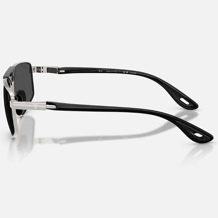 Ray Ban Men Irregular Frame Shiny Old Silver Sunglasses