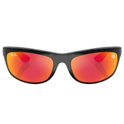 Ray Ban Men Rectangle Frame Crow Black Sunglasses