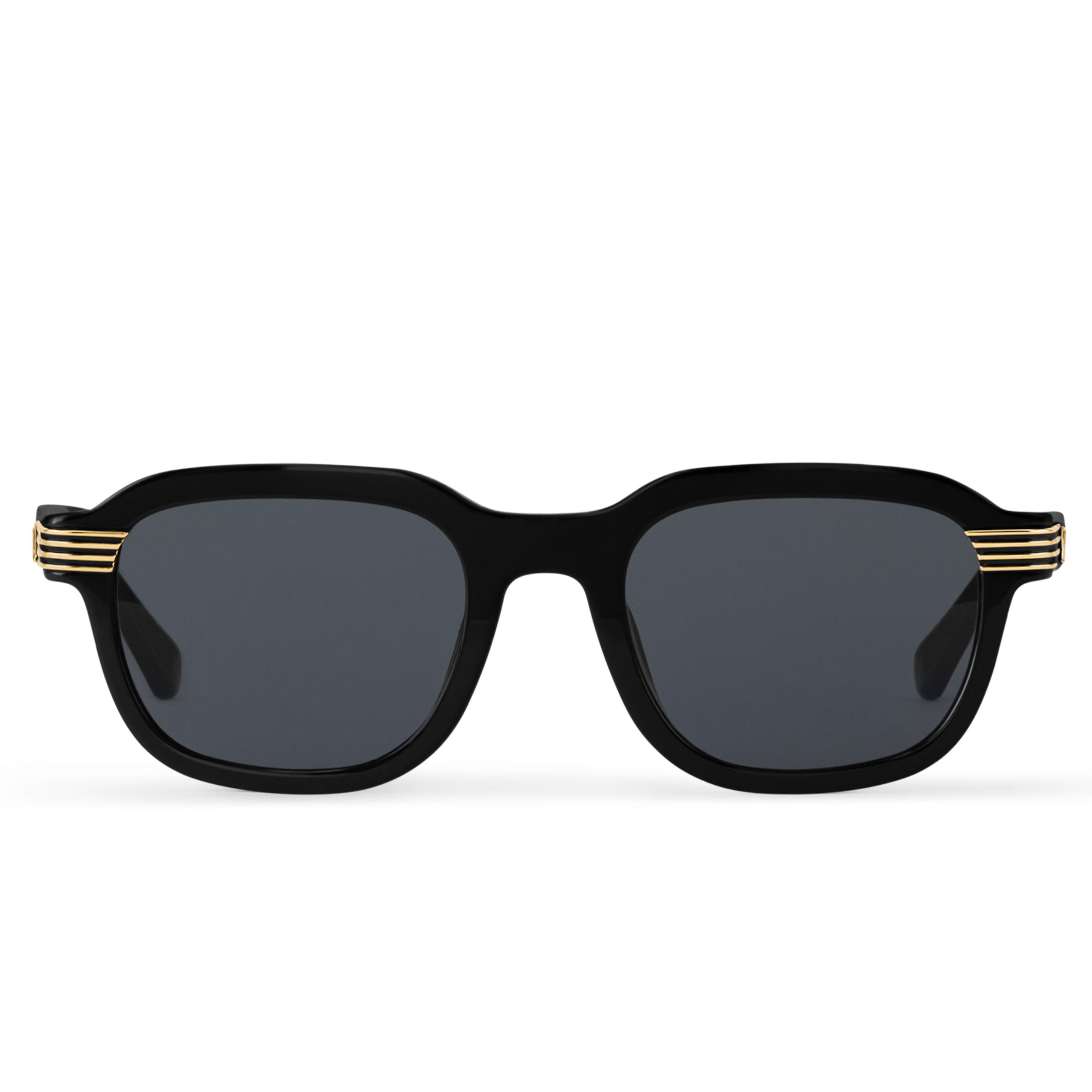 Louis Vuitton Men Square Round Frame Void Black Sunglasses