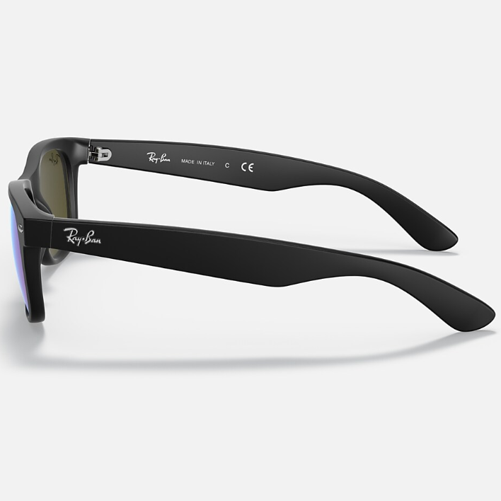Ray Ban Women Square Frame Shiny Matte Rubber Black Sunglasses