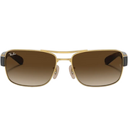 Ray Ban Men Square Frame Glitter Gold Sunglasses