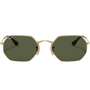 Ray Ban Men Irregular Frame Shiny Deep Gold Sunglasses