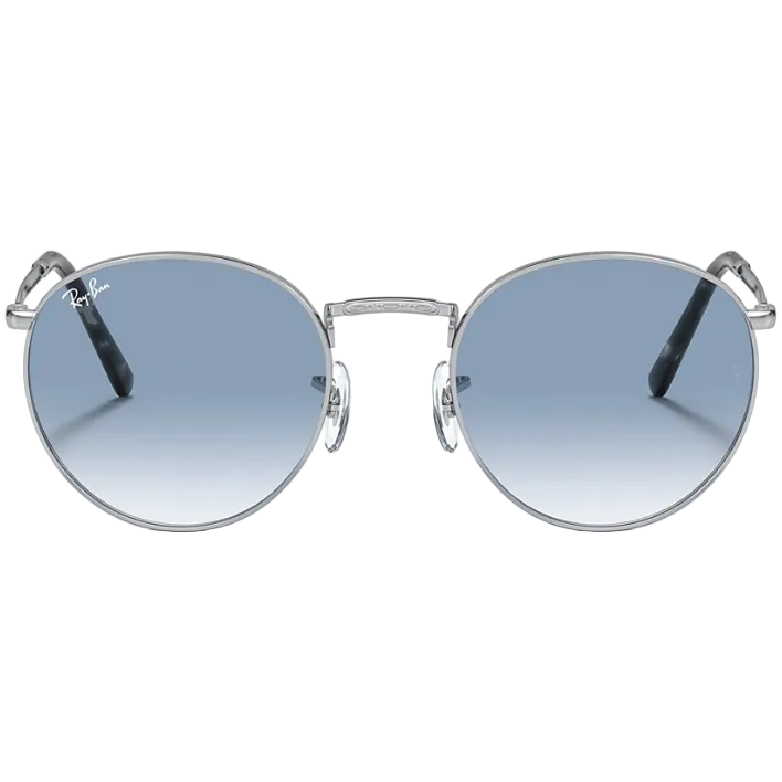 Ray Ban Men Phantos Frame Polished Shiny Silver Sunglasses