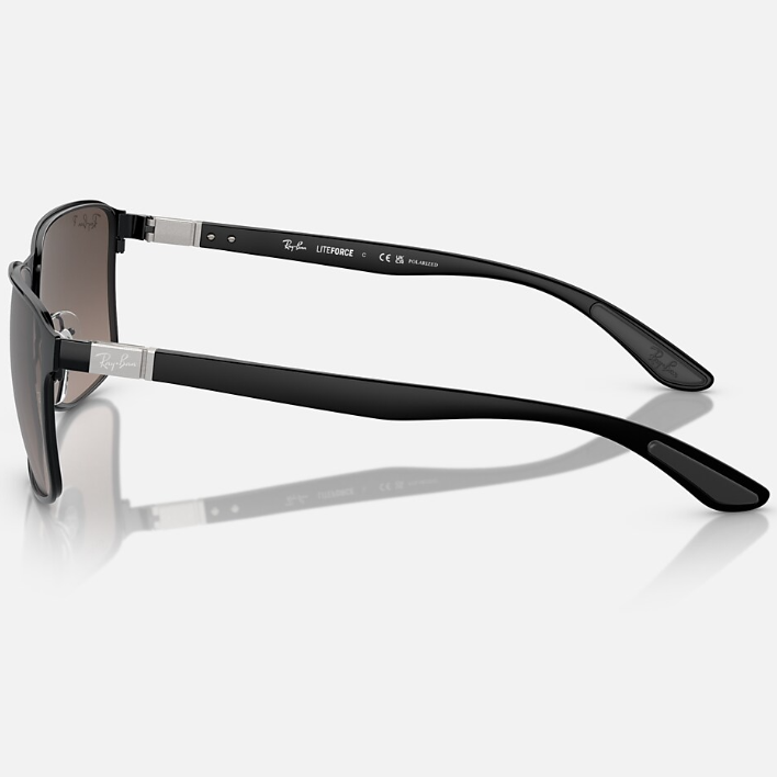 Ray Ban Men Square Frame Dusty Black Sunglasses