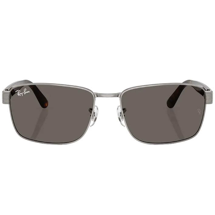 Ray Ban Men Pilot Frame Shiny Deep Gunmetal Sunglasses