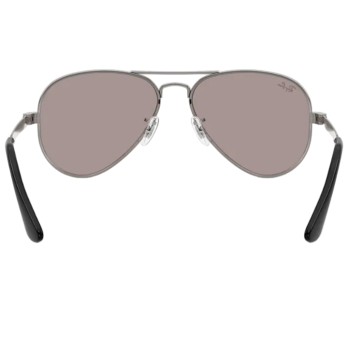 Ray Ban Women Pilot Frame Polished Gunmetal Sunglasses