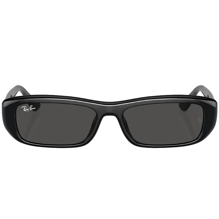 Ray Ban Men Pillow Frame Shiny Polished Black Sunglasses