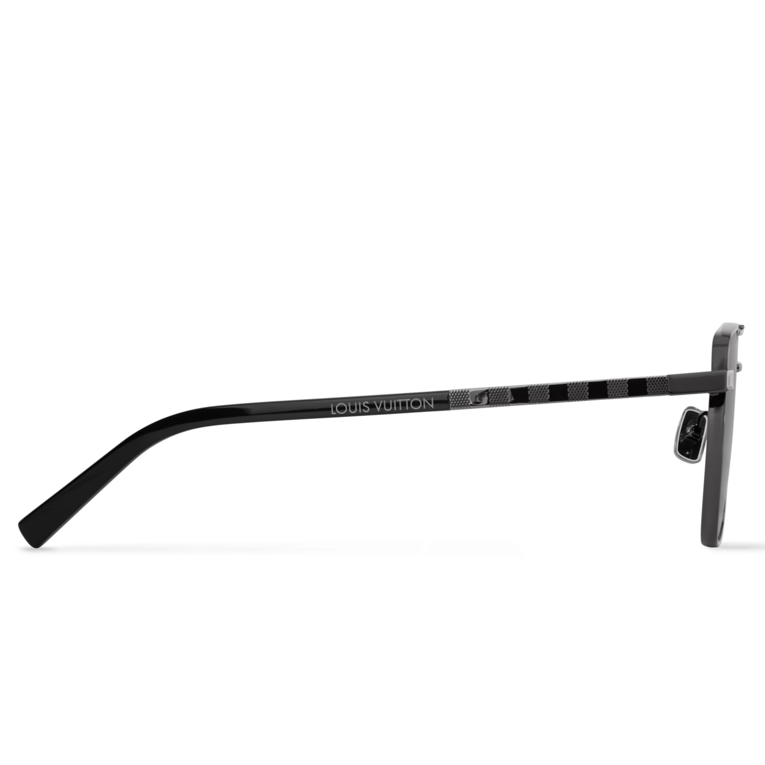 Louis Vuitton Men Square Frame Deep Black Sunglasses