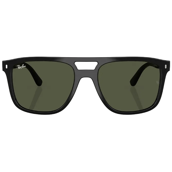Ray Ban Men Sqaure Frame Shiny Dusty Black Sunglasses