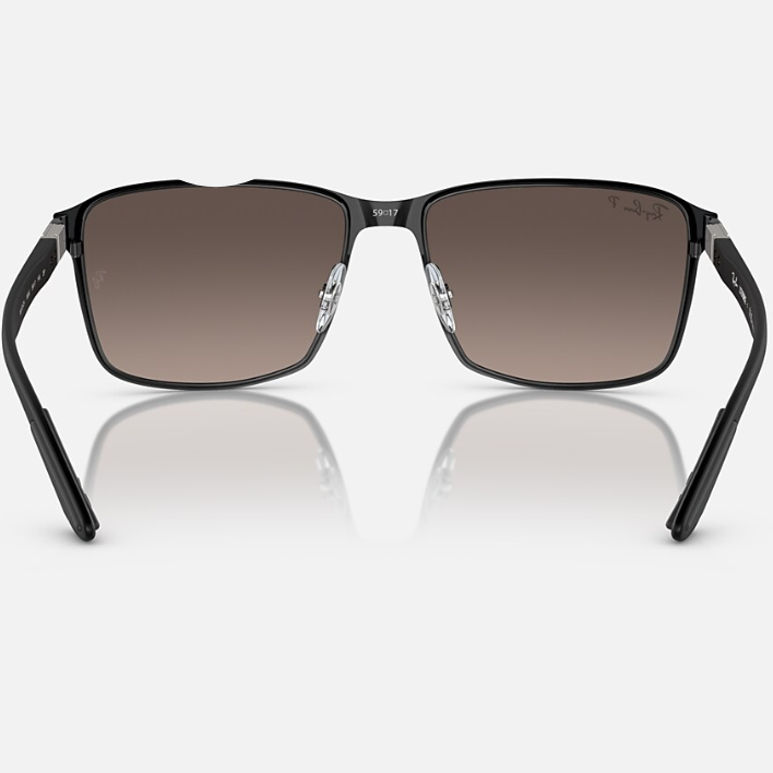 Ray Ban Men Square Frame Dusty Black Sunglasses