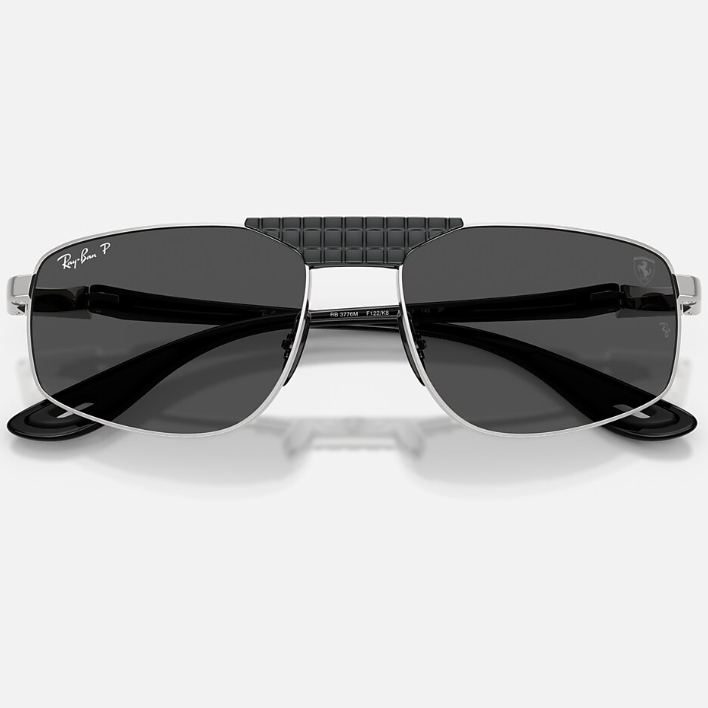 Ray Ban Men Irregular Frame Shiny Old Silver Sunglasses