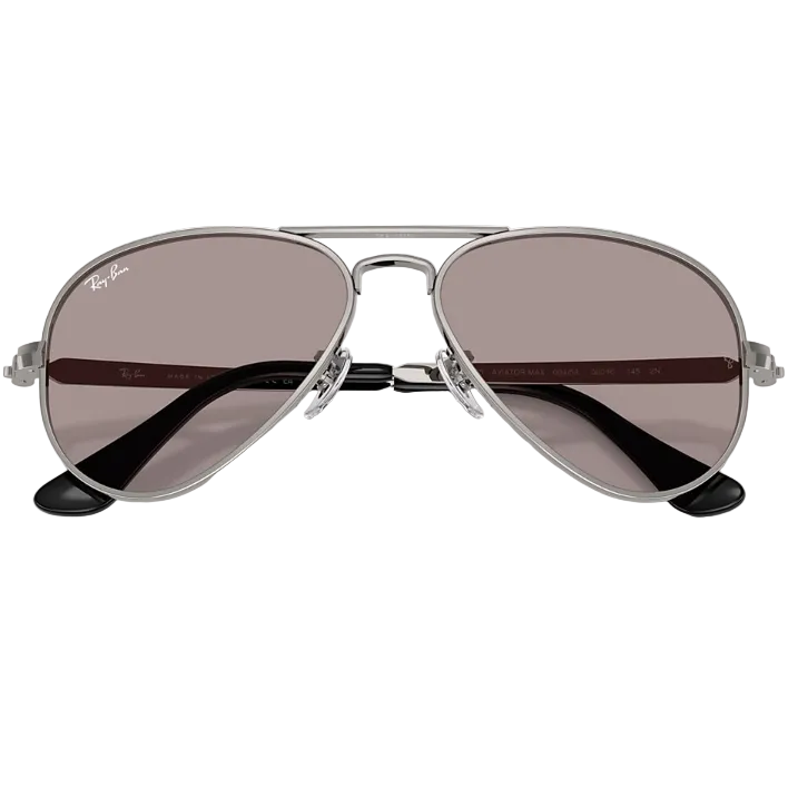 Ray Ban Women Pilot Frame Polished Gunmetal Sunglasses