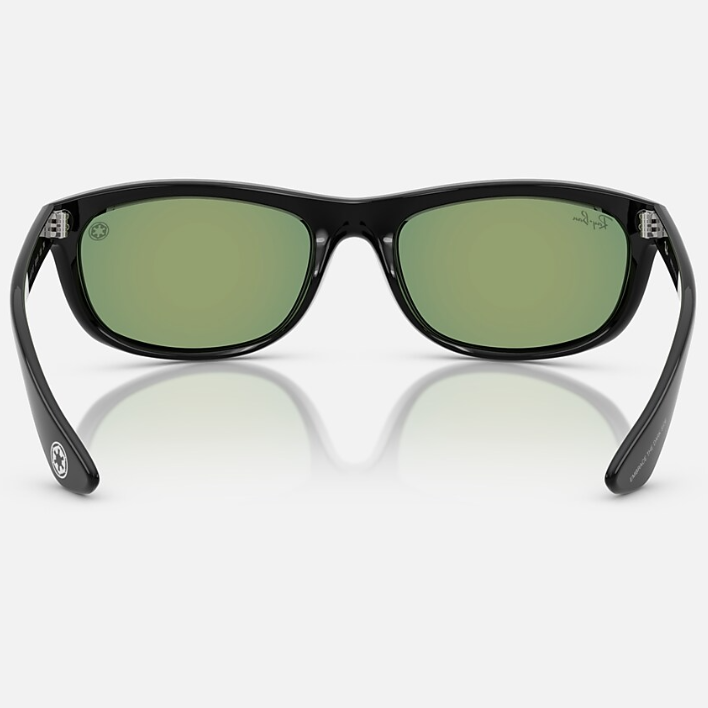 Ray Ban Men Rectangle Frame Crow Black Sunglasses