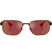 Ray Ban Men Irregular Frame Polished Red Sunglasses