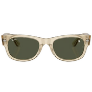Ray Ban Men Square Frame Polished Beige Sunglasses