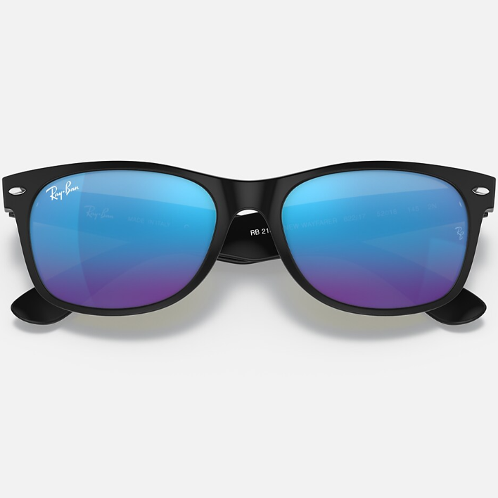 Ray Ban Women Square Frame Shiny Matte Rubber Black Sunglasses