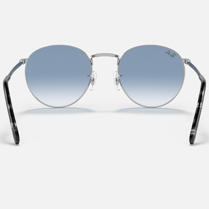 Ray Ban Men Phantos Frame Polished Shiny Silver Sunglasses