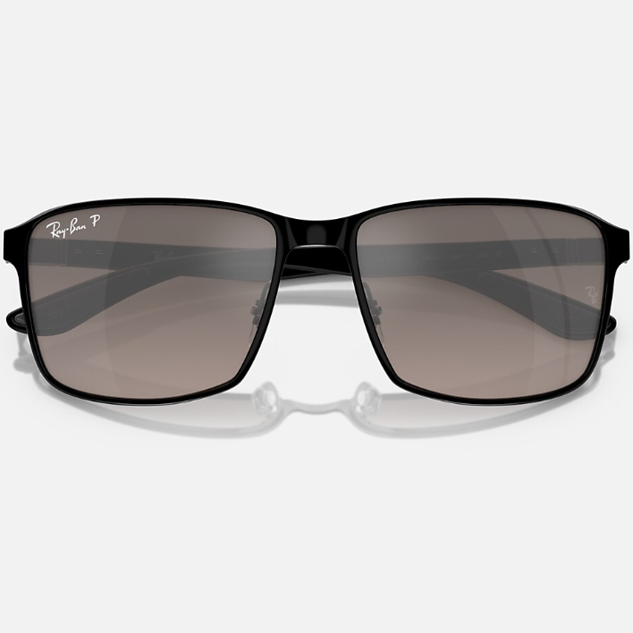 Ray Ban Men Square Frame Dusty Black Sunglasses