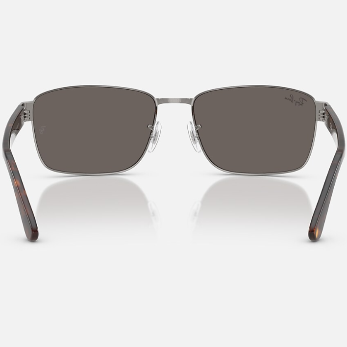 Ray Ban Men Pilot Frame Shiny Deep Gunmetal Sunglasses