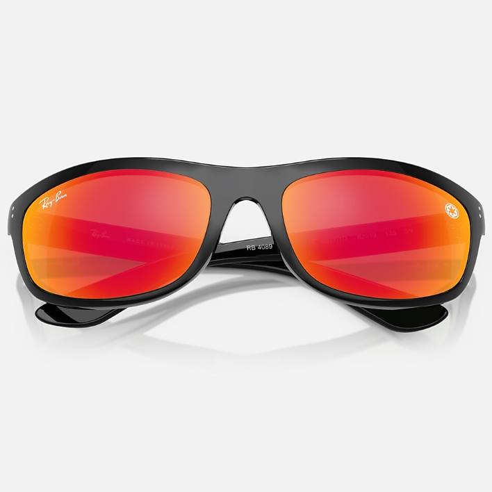 Ray Ban Men Rectangle Frame Crow Black Sunglasses
