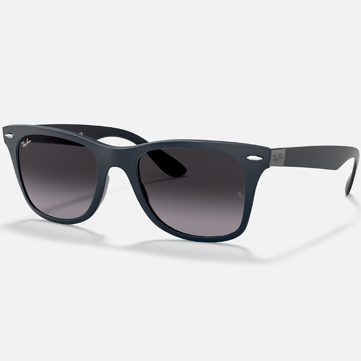 Ray Ban Men Sqaure Frame Shiny Matte Blue Sunglasses