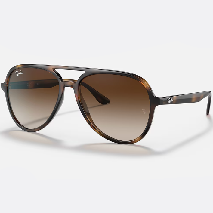 Ray Ban Women Pilot Frame Polished Havana Sunglasses