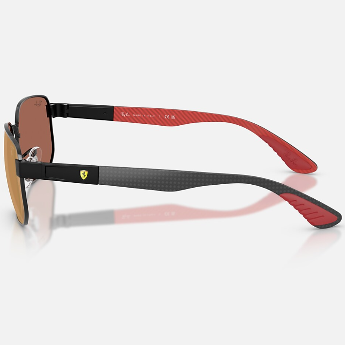 Ray Ban Men Irregular Frame Polished Red Sunglasses