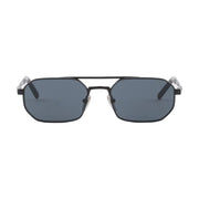 Prada Men Geometric Frame Brushed Black Sunglasses