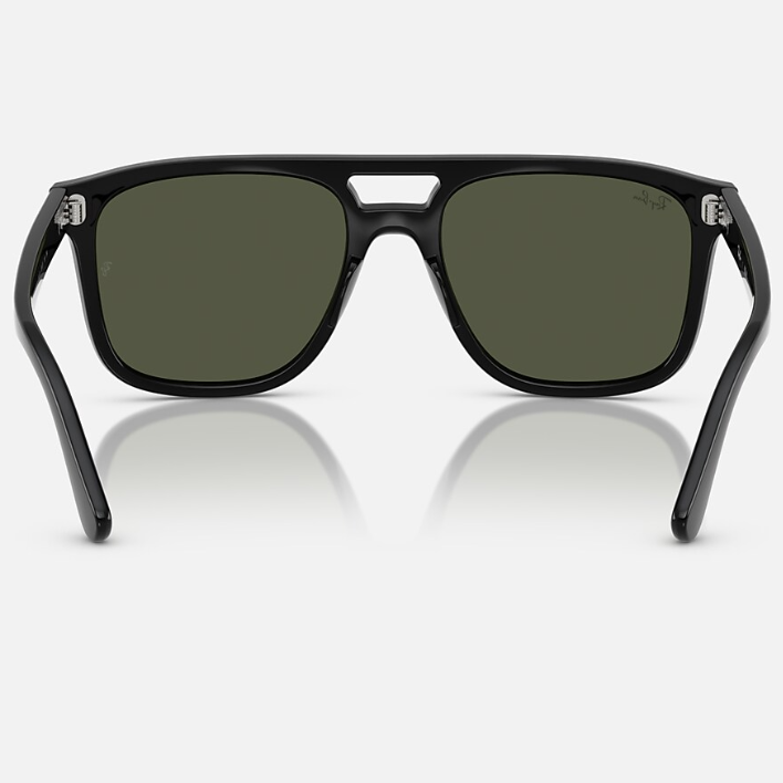 Ray Ban Men Sqaure Frame Shiny Dusty Black Sunglasses